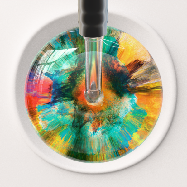 Ultrascope Single Stethoscope TieDye Multi Color Stethoscope - Cardiology Watercolor Designs