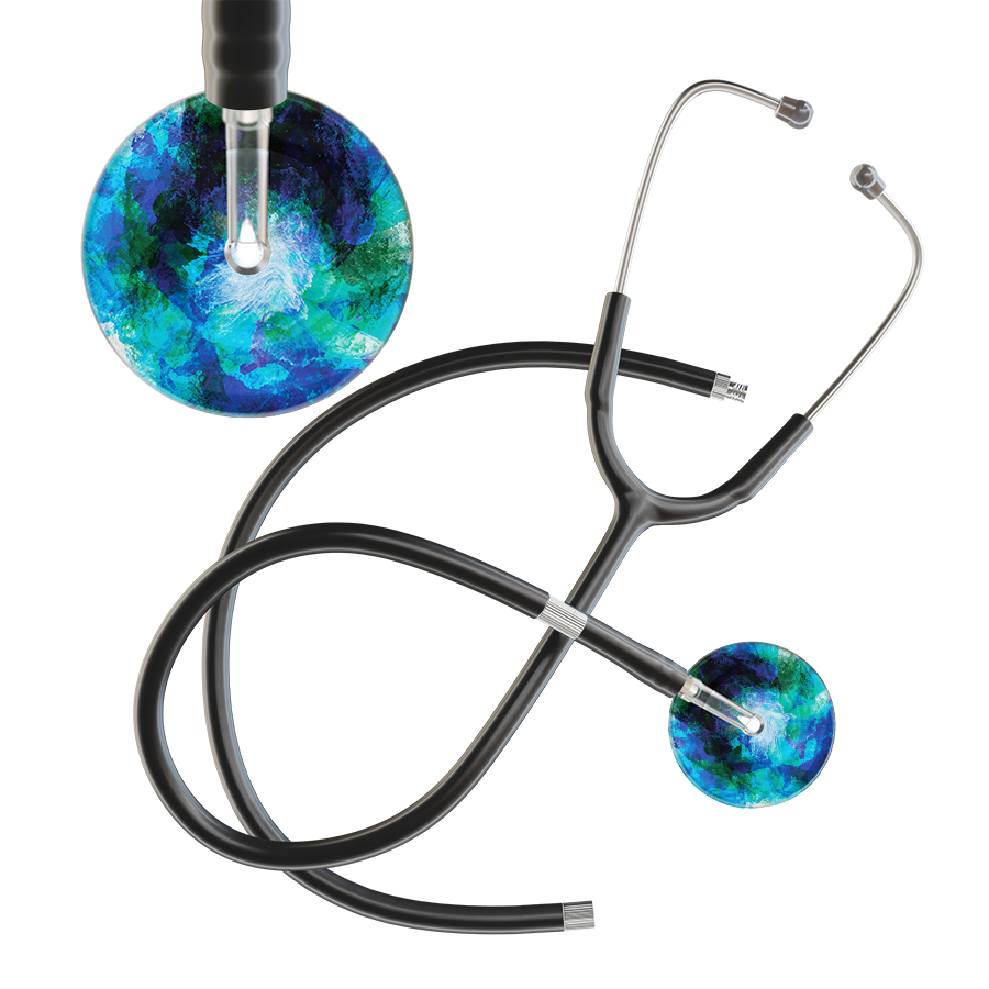 TieDye Multi Color Stethoscope - Watercolor Designs
