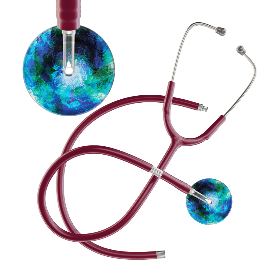 TieDye Multi Color Stethoscope - Watercolor Designs