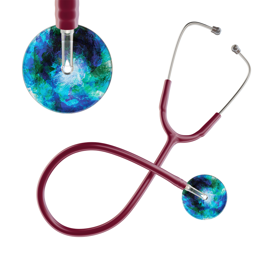 TieDye Multi Color Stethoscope - Watercolor Designs