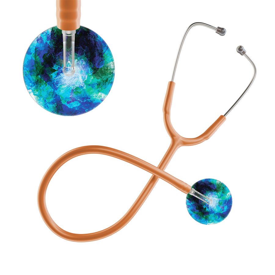 TieDye Multi Color Stethoscope - Watercolor Designs