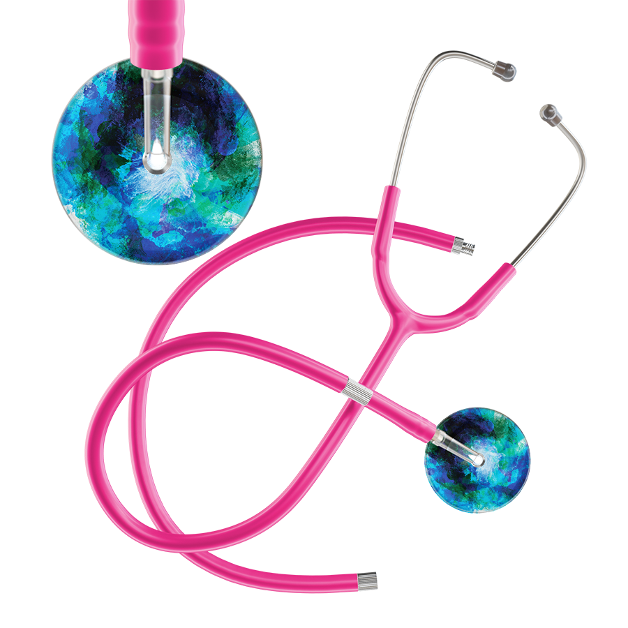 TieDye Multi Color Stethoscope - Watercolor Designs
