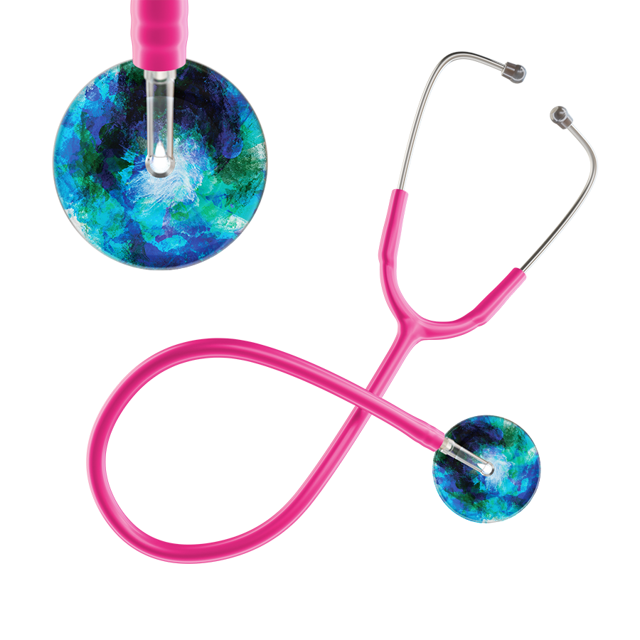TieDye Multi Color Stethoscope - Watercolor Designs