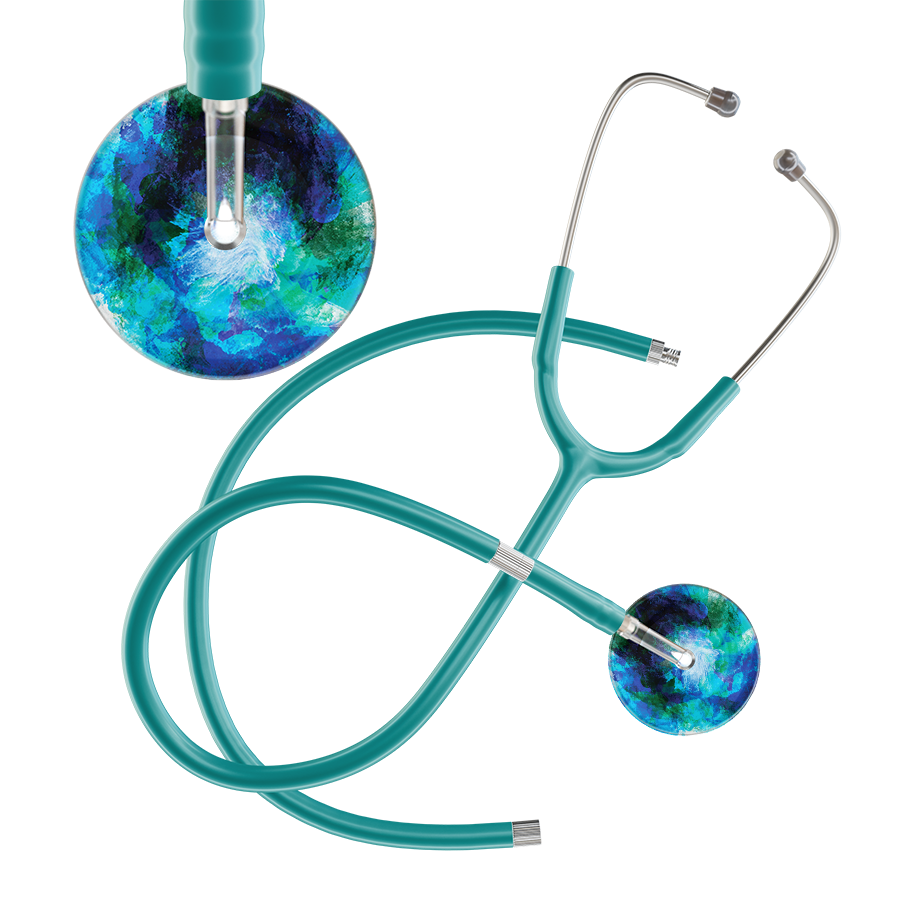 TieDye Multi Color Stethoscope - Watercolor Designs