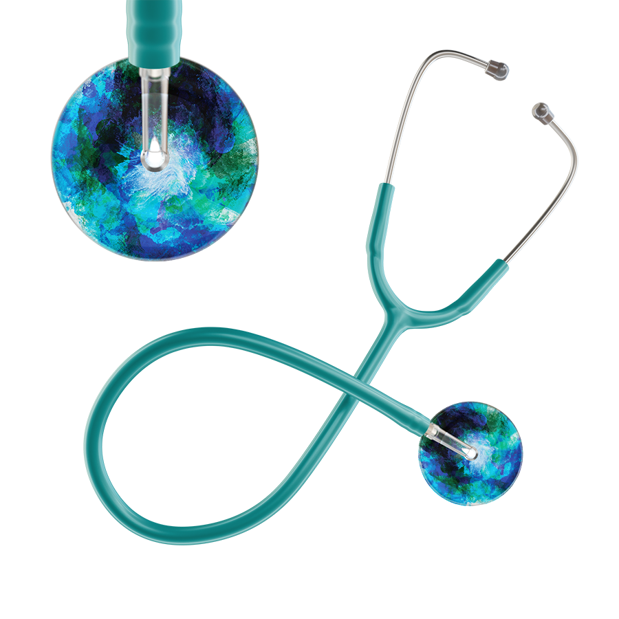 TieDye Multi Color Stethoscope - Watercolor Designs