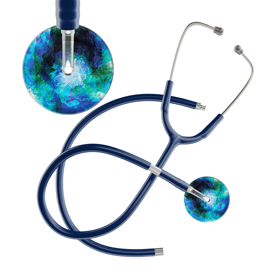 TieDye Multi Color Stethoscope - Watercolor Designs