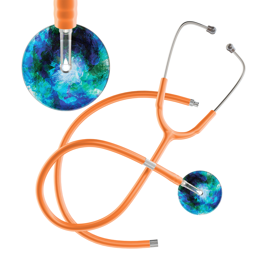 TieDye Multi Color Stethoscope - Watercolor Designs