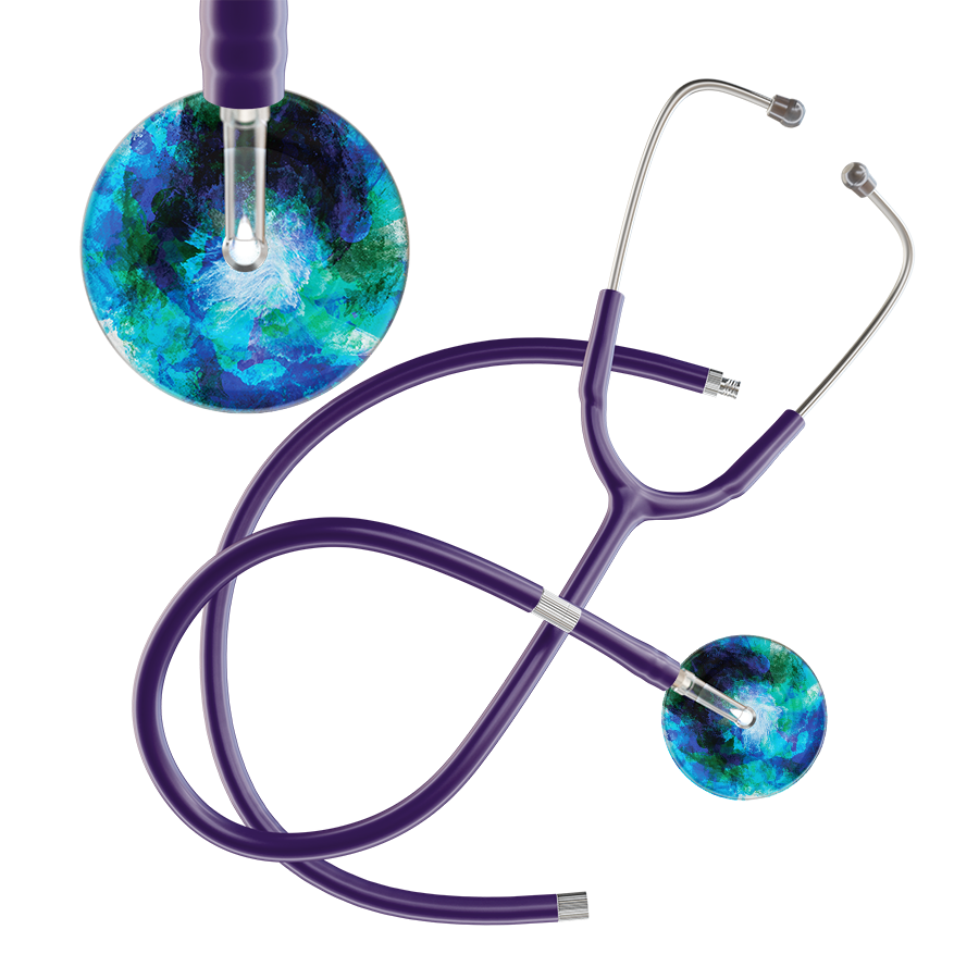 TieDye Multi Color Stethoscope - Watercolor Designs