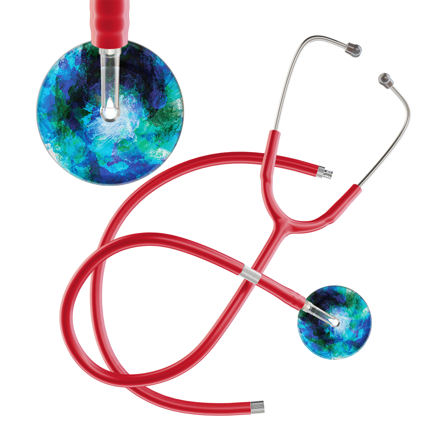 TieDye Multi Color Stethoscope - Watercolor Designs