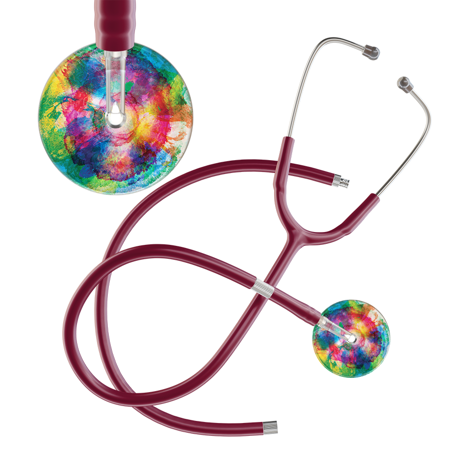 TieDye Multi Color Stethoscope - Watercolor Designs