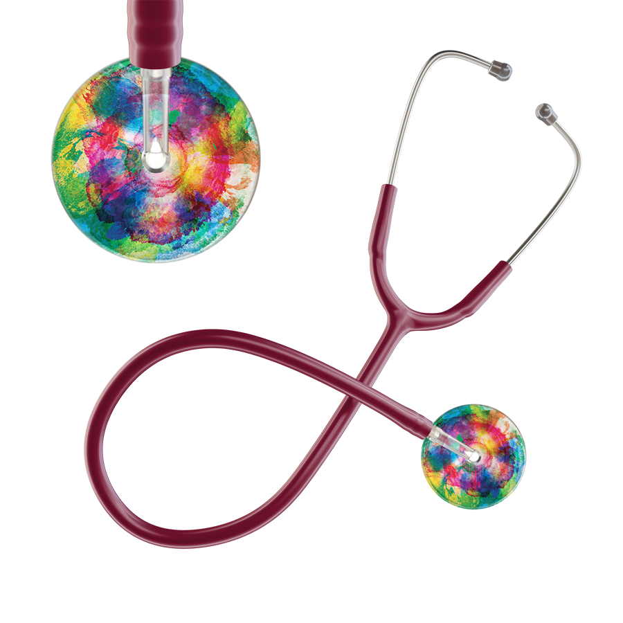 TieDye Multi Color Stethoscope - Watercolor Designs