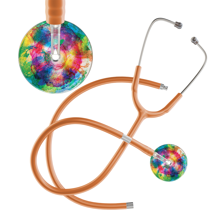 TieDye Multi Color Stethoscope - Watercolor Designs