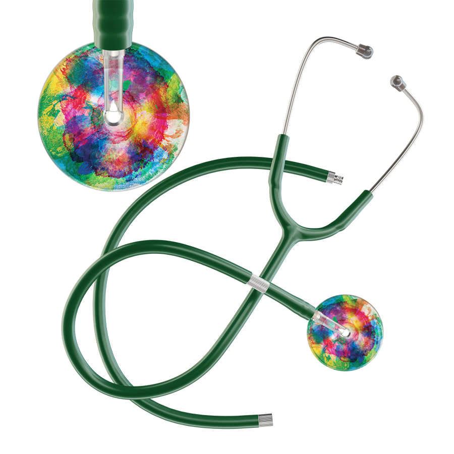 TieDye Multi Color Stethoscope - Watercolor Designs