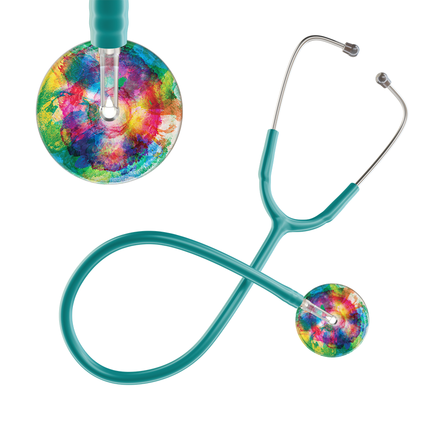 TieDye Multi Color Stethoscope - Watercolor Designs