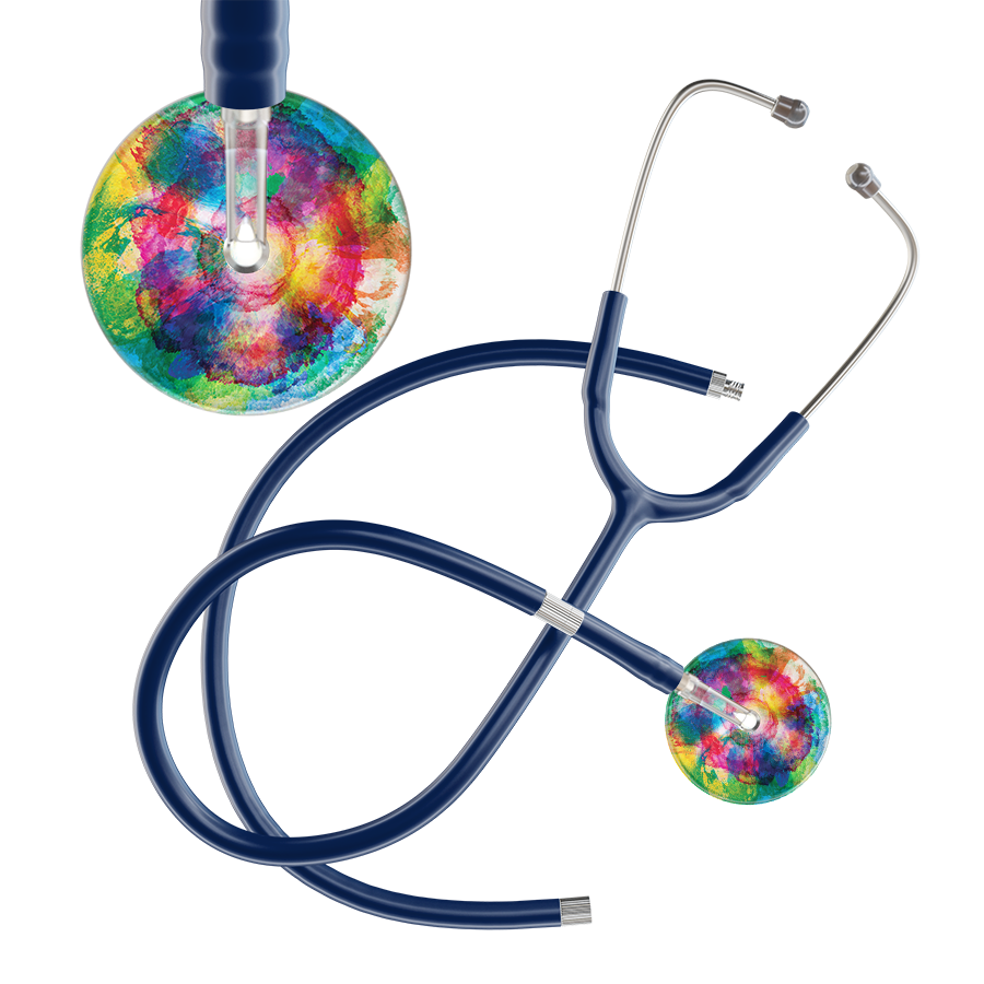 TieDye Multi Color Stethoscope - Watercolor Designs