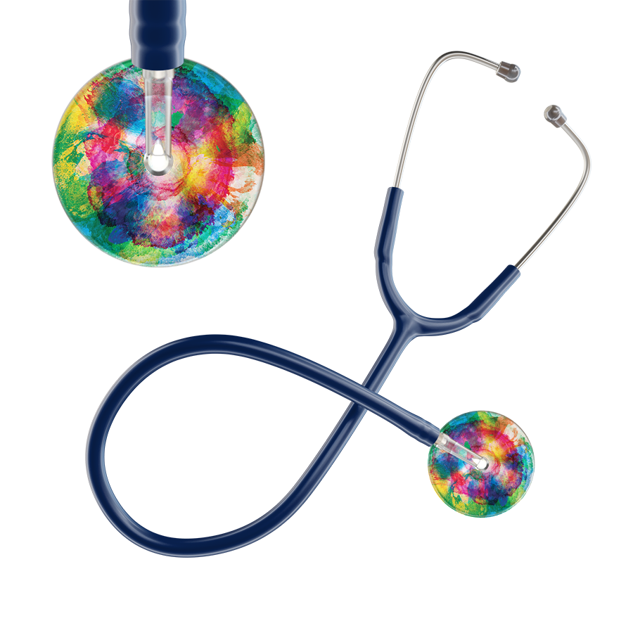 TieDye Multi Color Stethoscope - Watercolor Designs