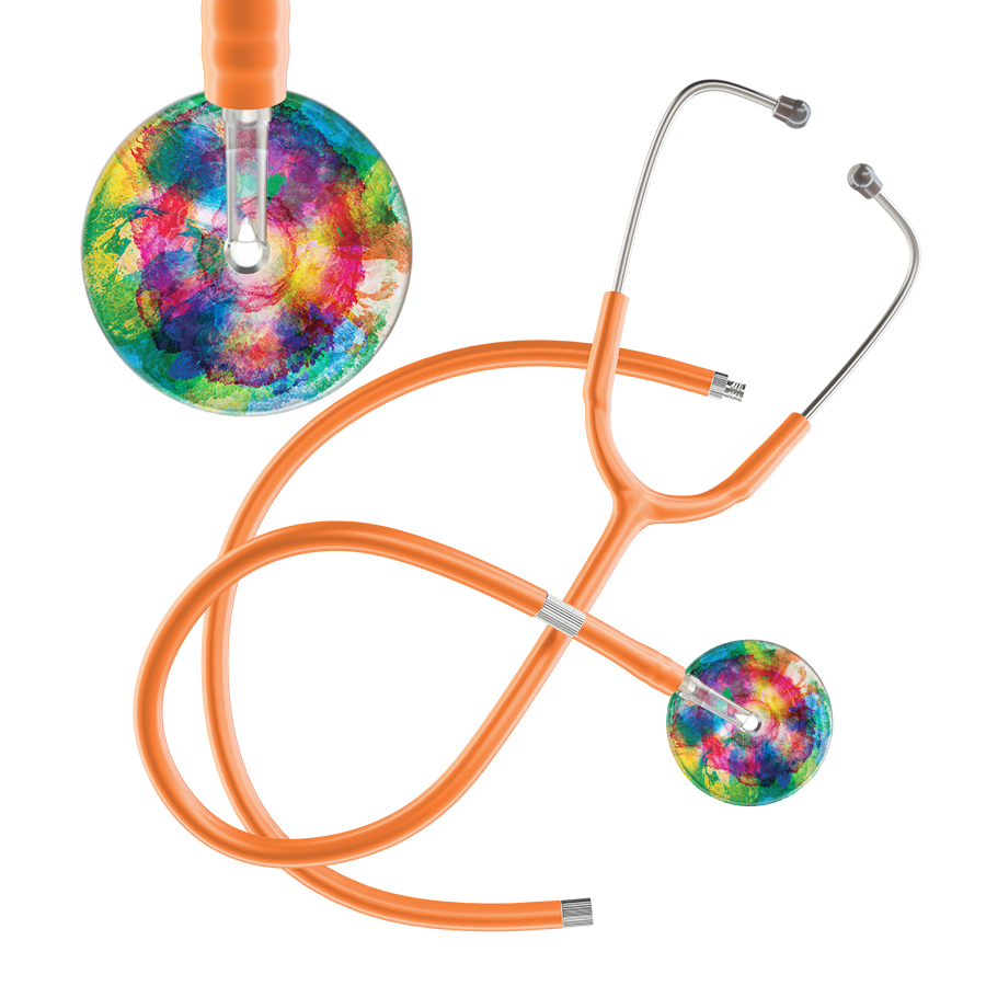 TieDye Multi Color Stethoscope - Watercolor Designs