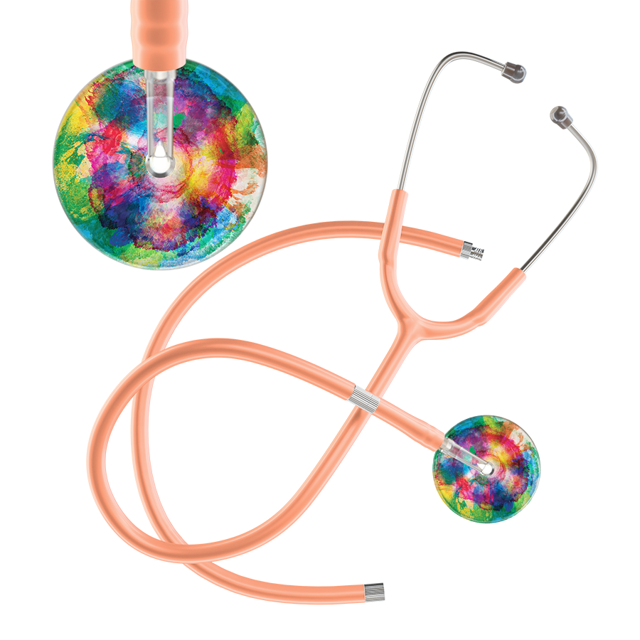 TieDye Multi Color Stethoscope - Watercolor Designs