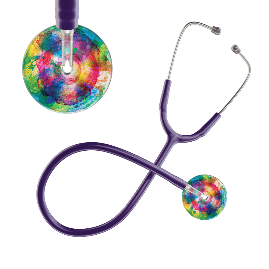 TieDye Multi Color Stethoscope - Watercolor Designs