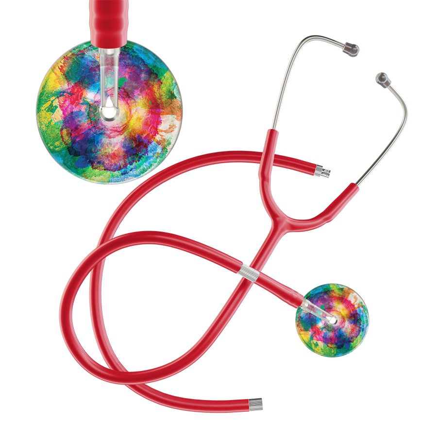 TieDye Multi Color Stethoscope - Watercolor Designs