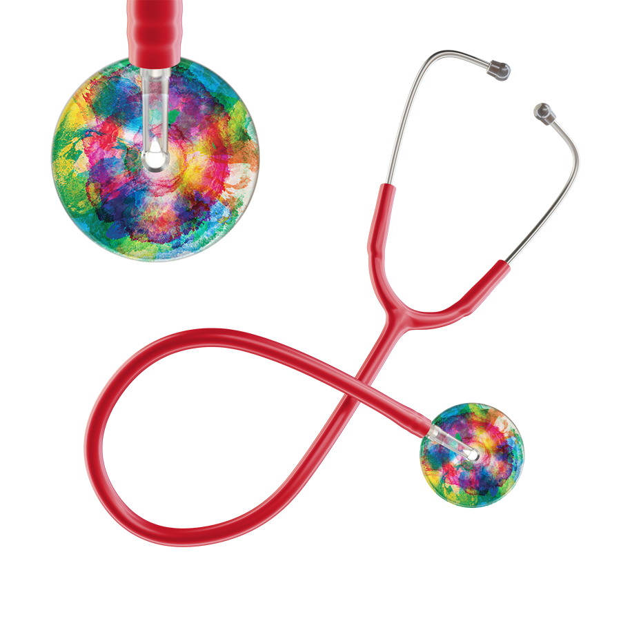 TieDye Multi Color Stethoscope - Watercolor Designs