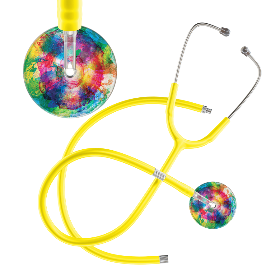 TieDye Multi Color Stethoscope - Watercolor Designs