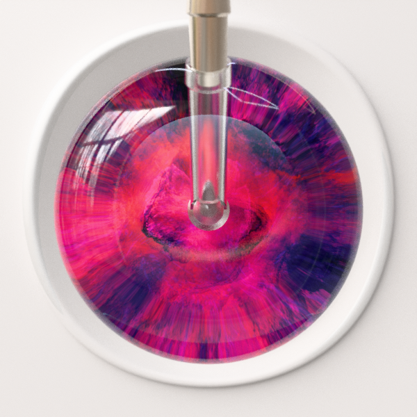 Ultrascope Stethoscope Head US076D4 / Adult TieDye Stethoscope Head - Watercolor Designs