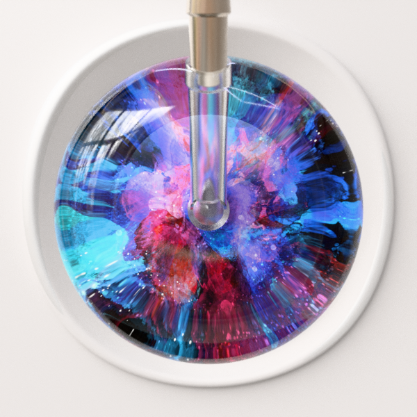 Ultrascope Stethoscope Head US076G7 / Adult TieDye Stethoscope Head - Watercolor Designs