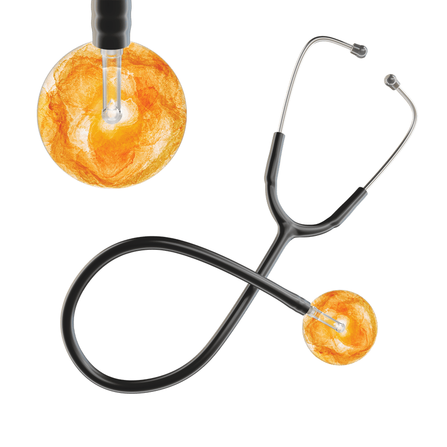 Ultrascope Single Stethoscope US076J10 / Adult / Black TieDye Stethoscope - Watercolor Designs