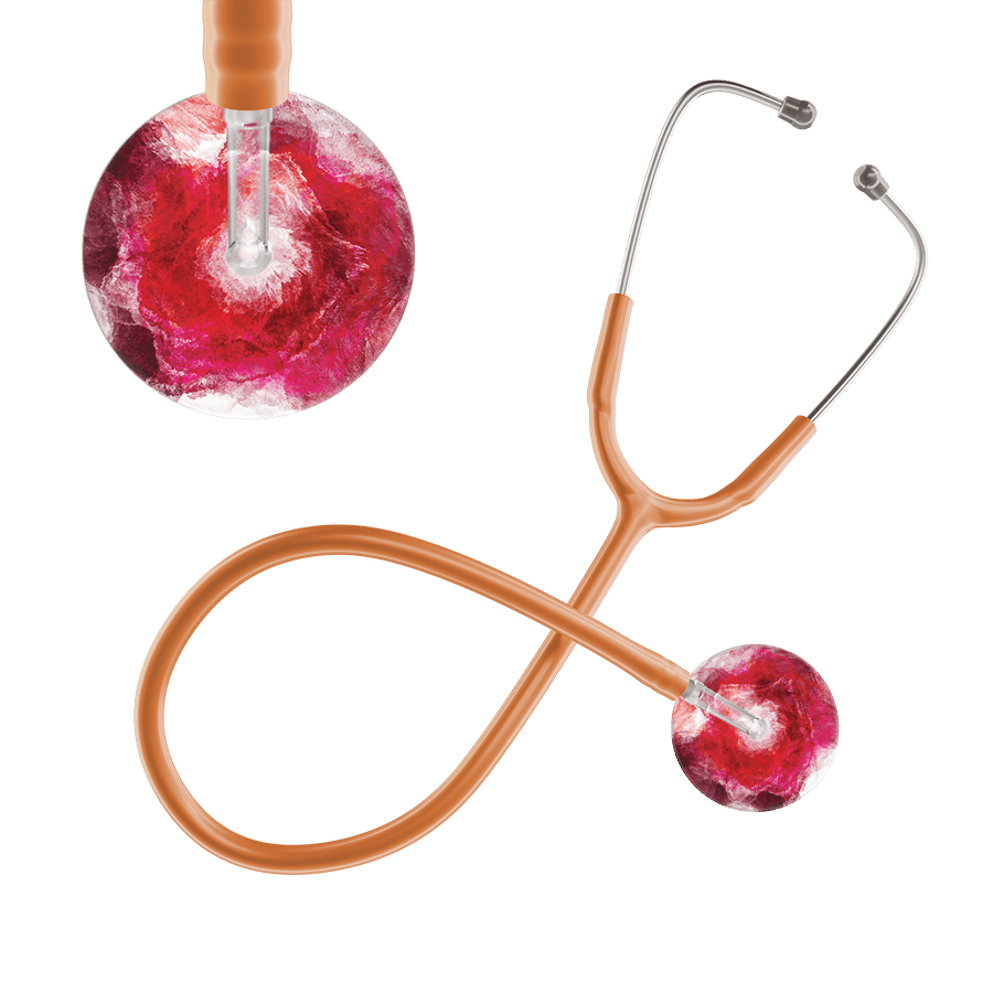 Ultrascope Single Stethoscope US076M13 / Adult / Caramel TieDye Single Color Stethoscope - Watercolor Designs