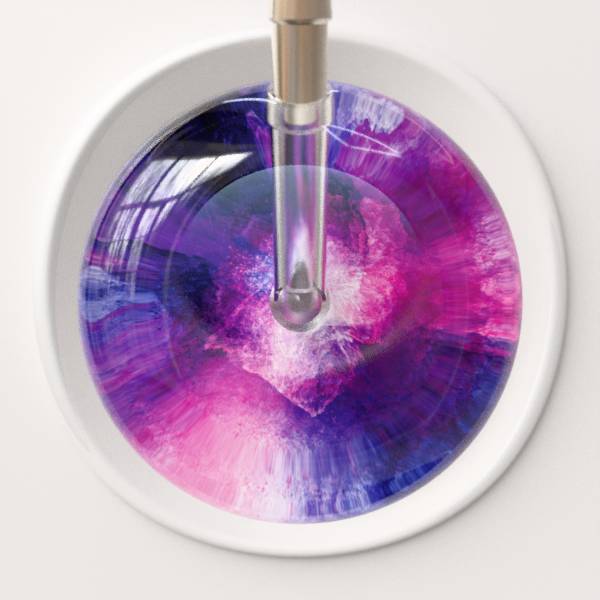 Ultrascope Stethoscope Head US076N14 / Adult TieDye Stethoscope Head - Watercolor Designs