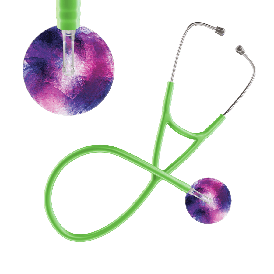 TieDye Stethoscope - Cardiology Watercolor Designs