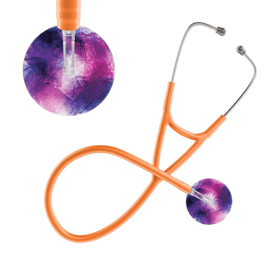 TieDye Stethoscope - Cardiology Watercolor Designs