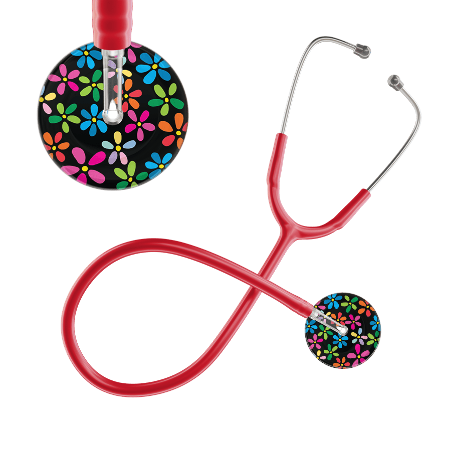 Ultrascope Single Stethoscope Dark Flower Power Stethoscope