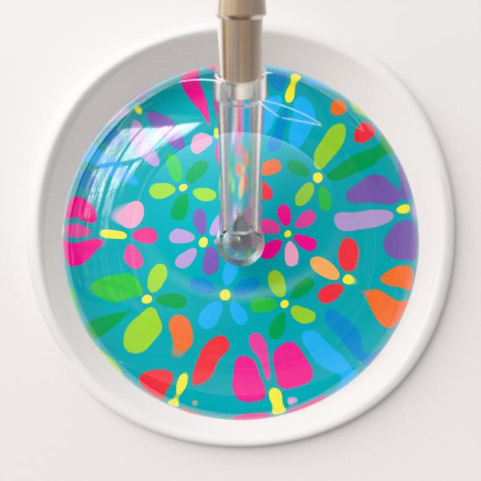 Ultrascope Stethoscope Head Teal Flower Power / Adult Flower Power Stethoscope Head