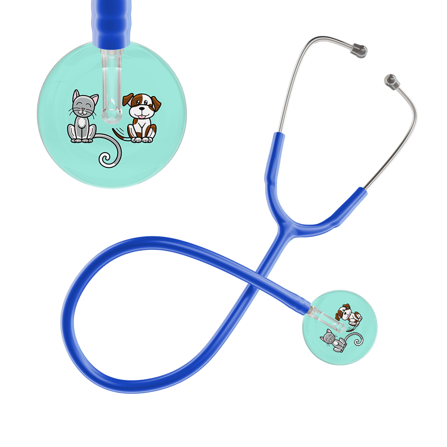 Ultrascope Single Stethoscope Cat & Dog Robin's Egg (EB) / Adult / Royal Blue Cat & Dog Stethoscope