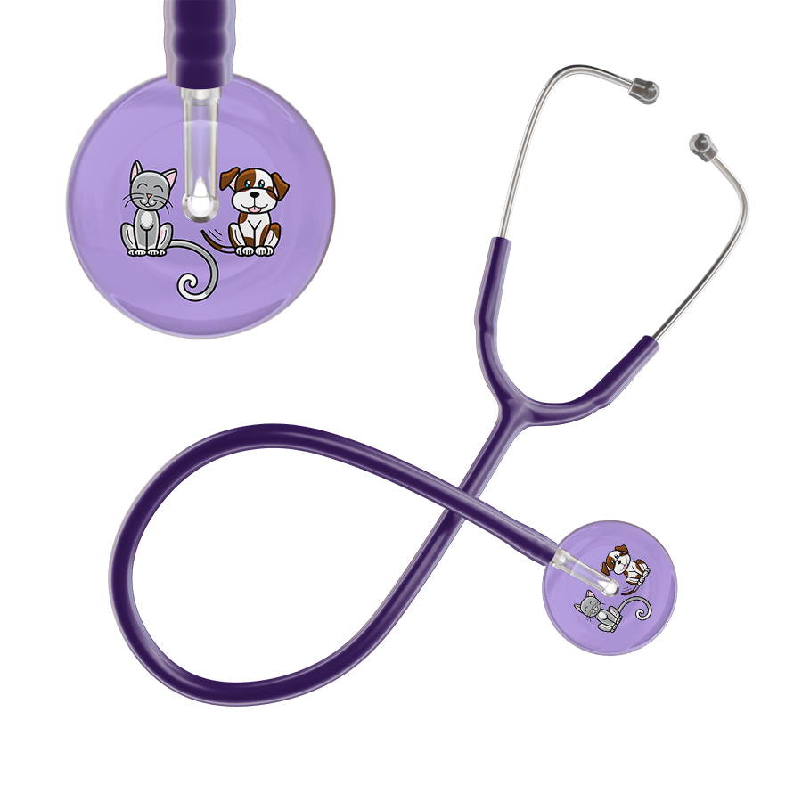 Ultrascope Single Stethoscope Cat & Dog Lilac (LL) / Adult / Purple Dark Cat & Dog Stethoscope