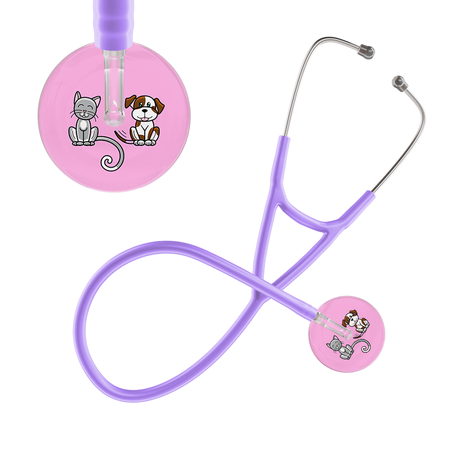 Ultrascope Single Stethoscope Cat & Dog Light Pink (LP) / Adult / Lavender Cat & Dog Cardiology Stethoscope