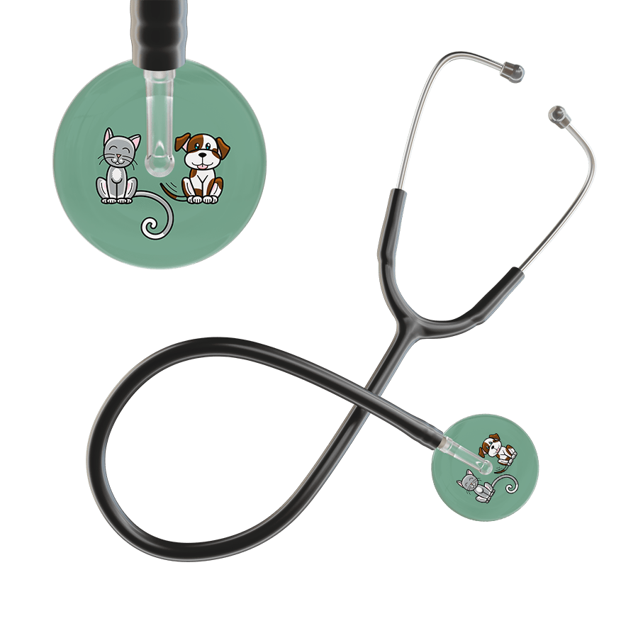 Ultrascope Single Stethoscope Cat & Dog Sage (SG) / Adult / Black Cat & Dog Stethoscope