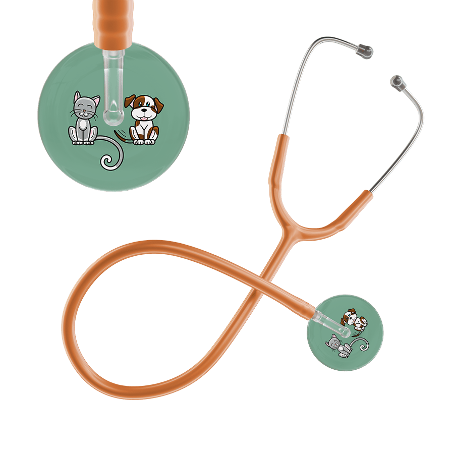 Ultrascope Single Stethoscope Cat & Dog Sage (SG) / Adult / Caramel Dark Cat & Dog Stethoscope