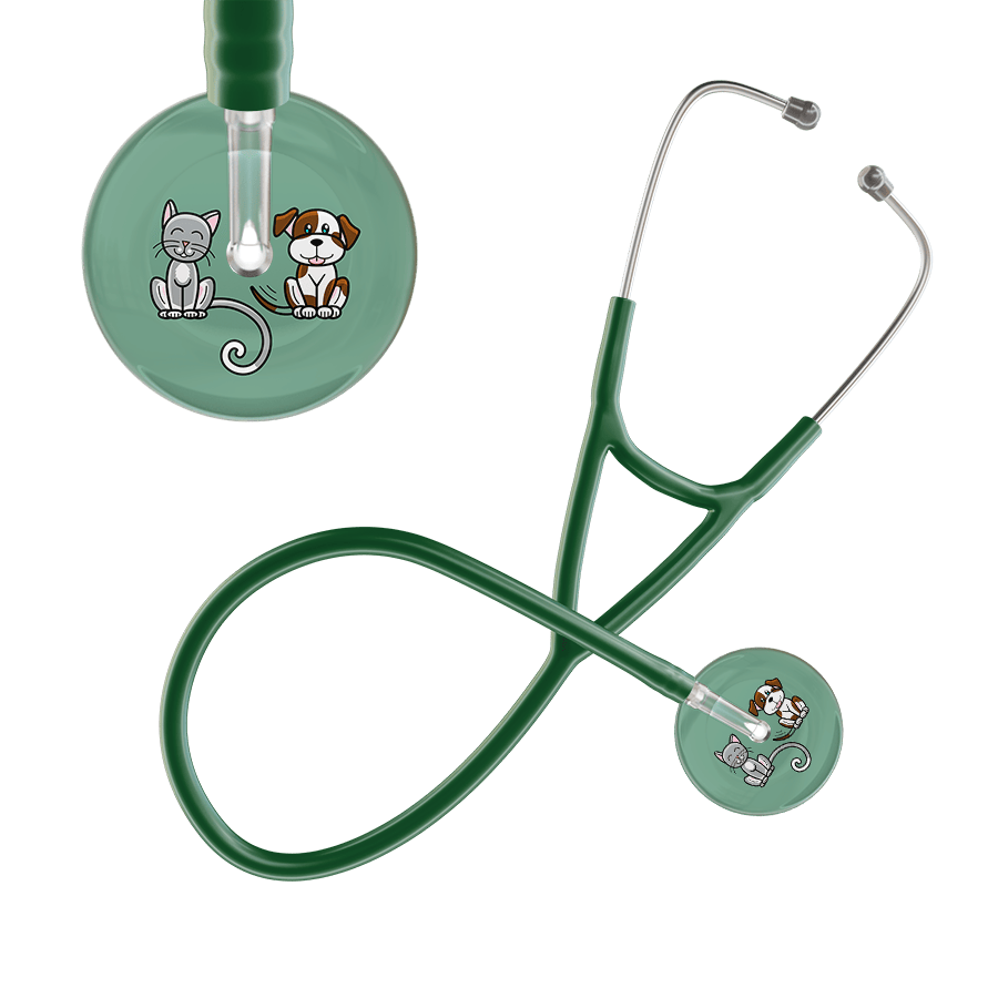 Ultrascope Single Stethoscope Cat & Dog Sage (SG) / Pediatric / Dark Green Dark Cat & Dog Cardiology Stethoscope
