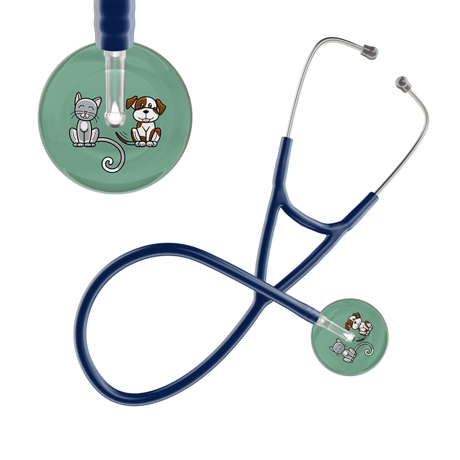 Ultrascope Single Stethoscope Cat & Dog Sage (SG) / Pediatric / Navy Dark Cat & Dog Cardiology Stethoscope