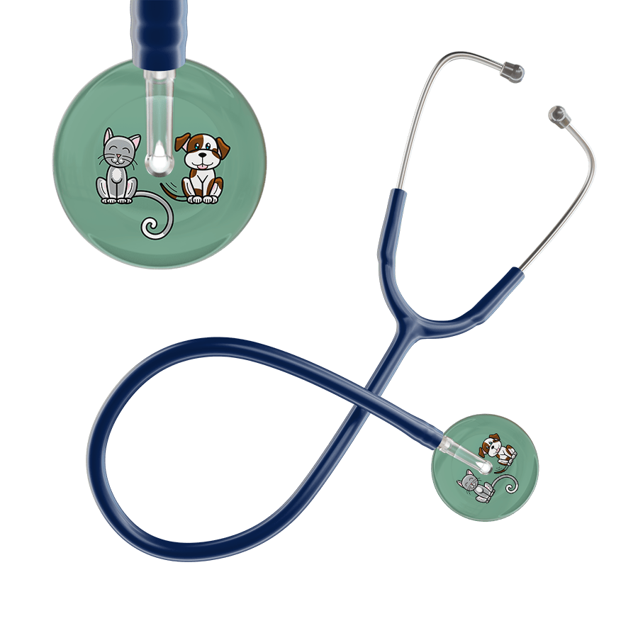 Ultrascope Single Stethoscope Cat & Dog Sage (SG) / Adult / Navy Dark Cat & Dog Stethoscope