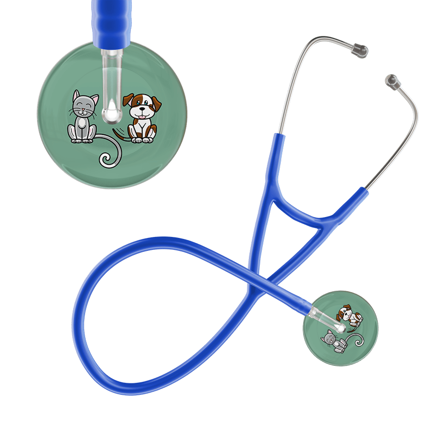 Ultrascope Single Stethoscope Cat & Dog Sage (SG) / Adult / Royal Blue Dark Cat & Dog Cardiology Stethoscope