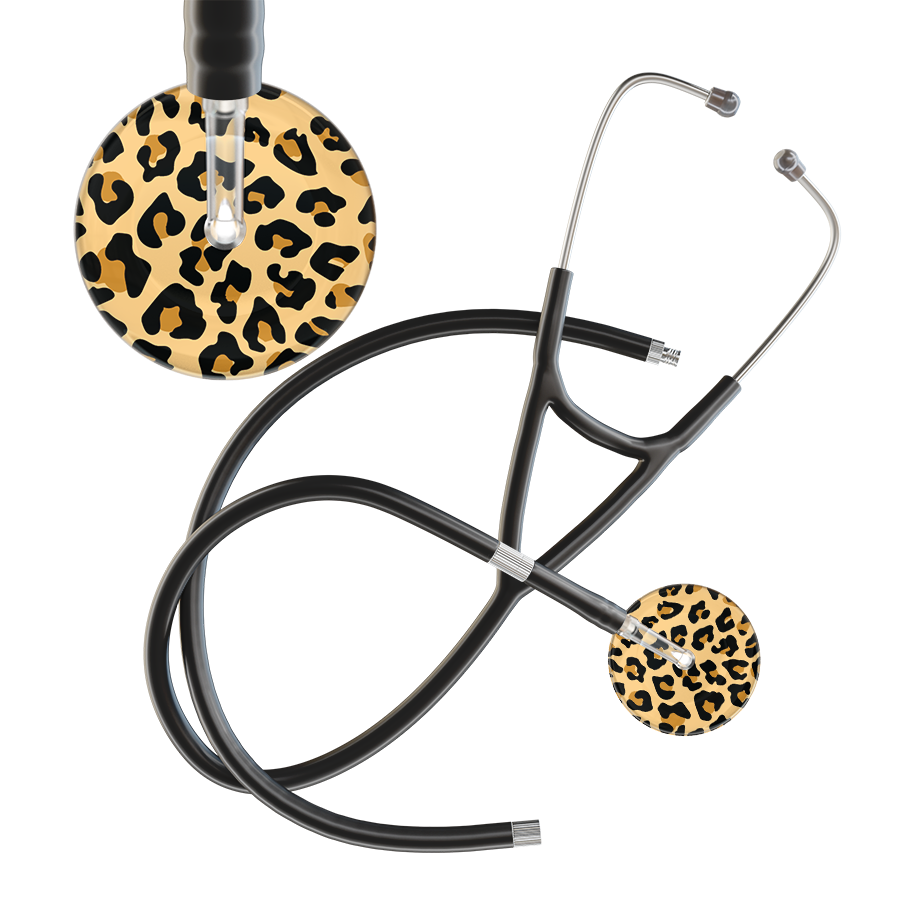Leopard Pattern Cardiology Stethoscope - Leopard Print