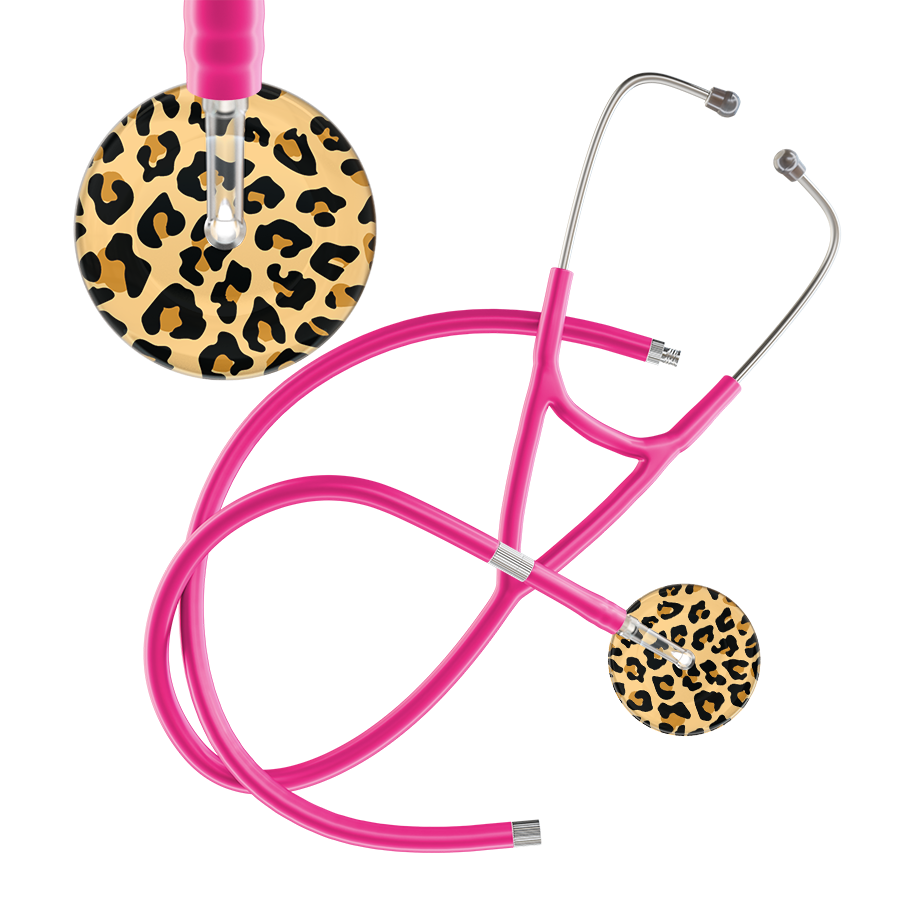 Leopard Pattern Cardiology Stethoscope - Leopard Print