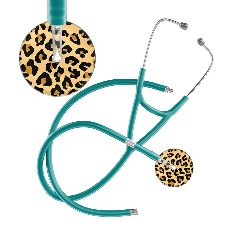 Leopard Pattern Cardiology Stethoscope - Leopard Print