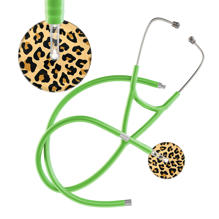 Leopard Pattern Cardiology Stethoscope - Leopard Print
