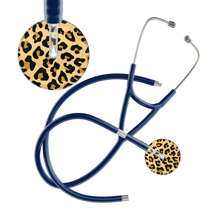Leopard Pattern Cardiology Stethoscope - Leopard Print