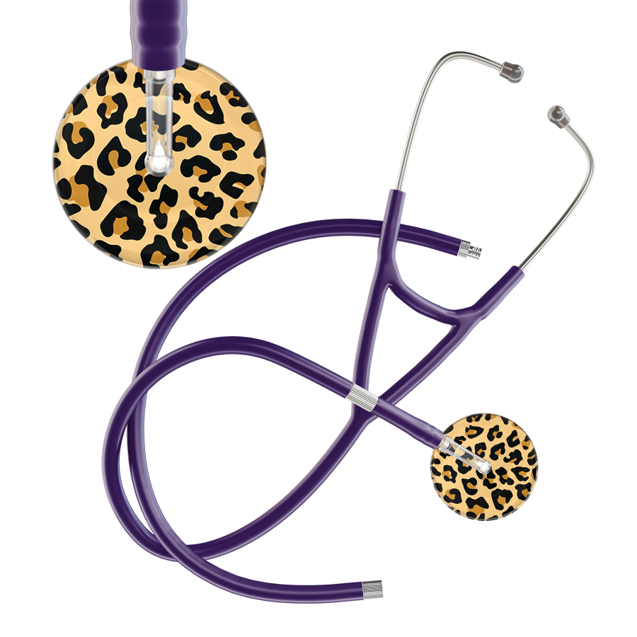 Leopard Pattern Cardiology Stethoscope - Leopard Print
